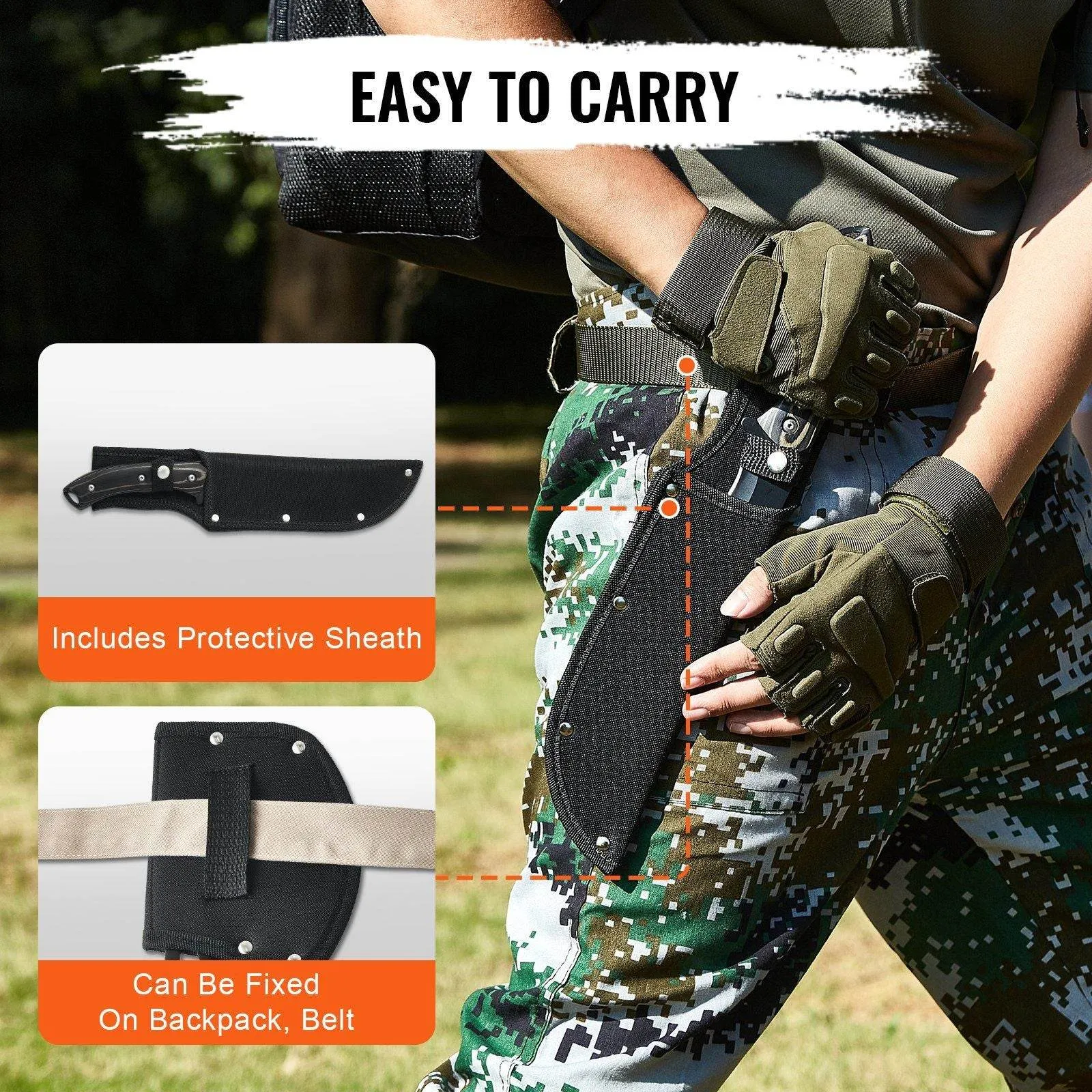 Sheath Camping and Knife Knife Set Axe Combo Savings-packed Hatchet Hunting Fixed Blade Limited-stock