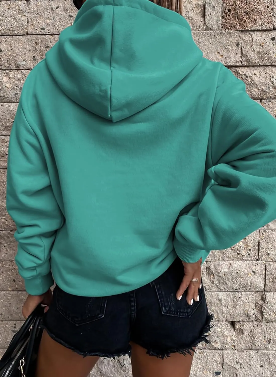 SHEWIN Women's Casual Hoodies Long Sleeve Solid Lightweight Pullover Tops Loose Sweatshirt with Pocket