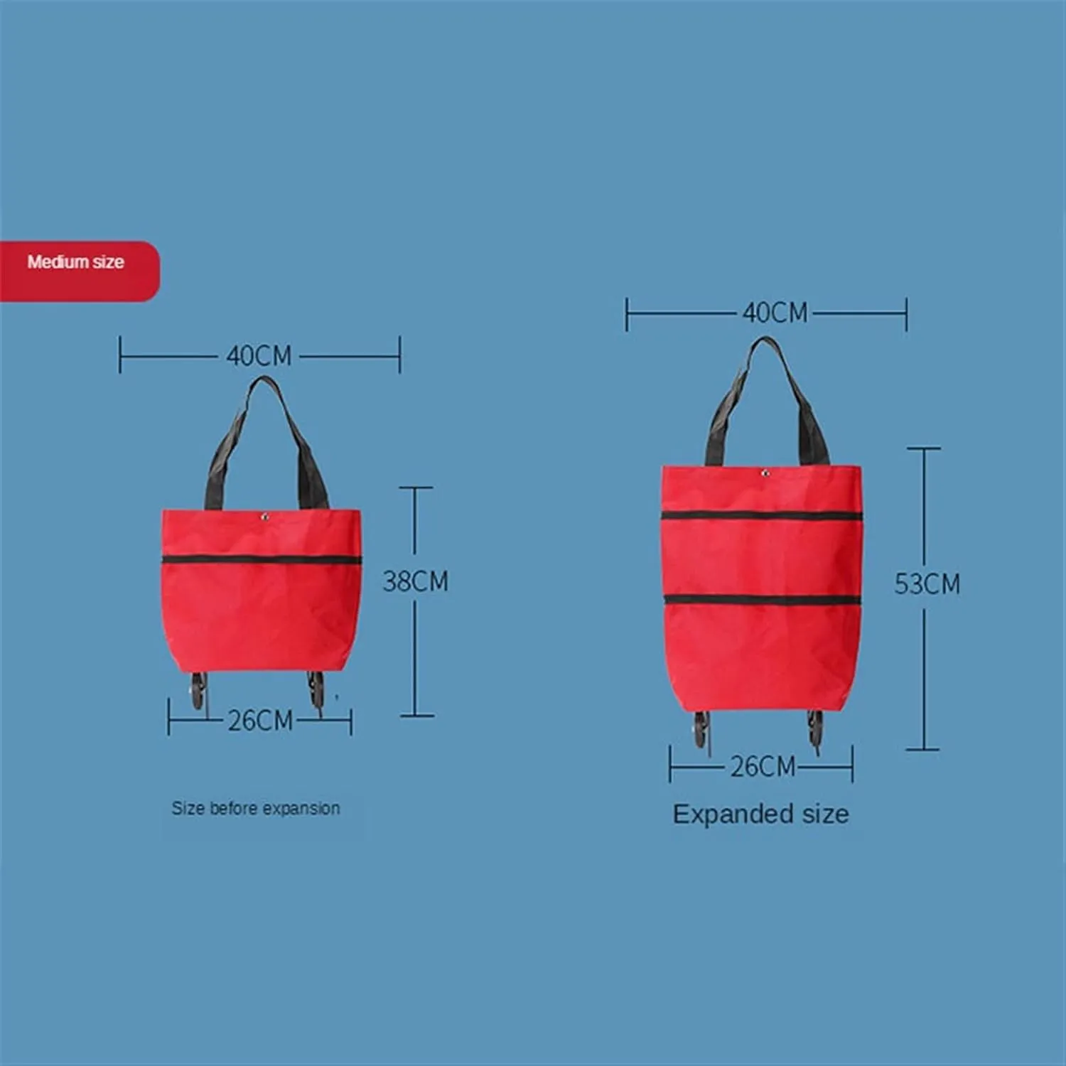Shopping Cart Wheeled Foldable Shopping Bag Cart Double Rolling Wheels Loading Utility Shopping Laundry Grocery Luggage Folding Hand Truck (Color : Q 1)