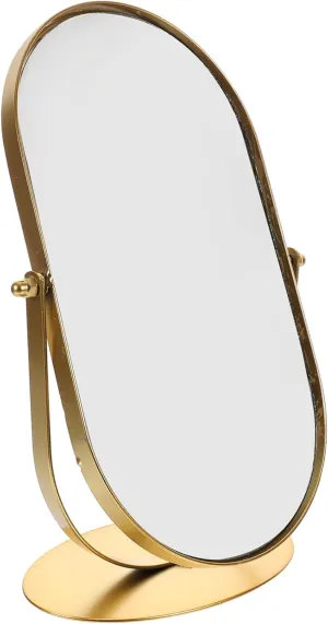 Single Sided Vanity Mirror Metal Makeup Mirror Stand Decorative Round Mirror