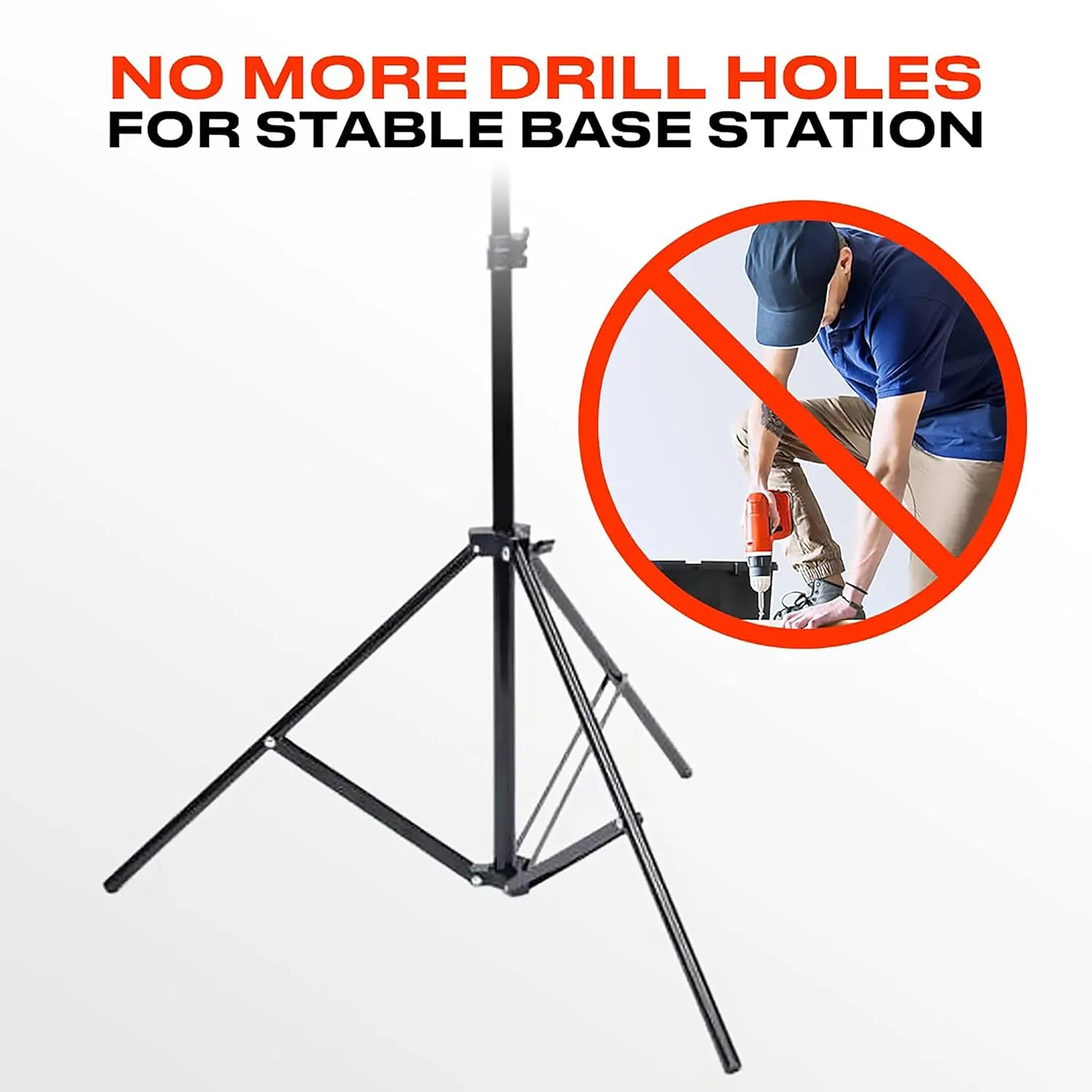 Skywin VR Tripod Stand, HTC Vive Base Station Compatible Sensor Stand and Base Station Mount for Vive Sensors or Oculus Rift Constellation (4 Stands)