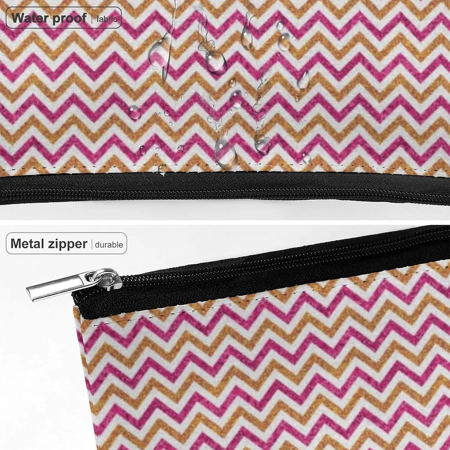 Small Cosmetic Bag, Glitter Wave Makeup Bags Elegant Roomy Pouch for Women,Travel Toiletry Accessories Organizer