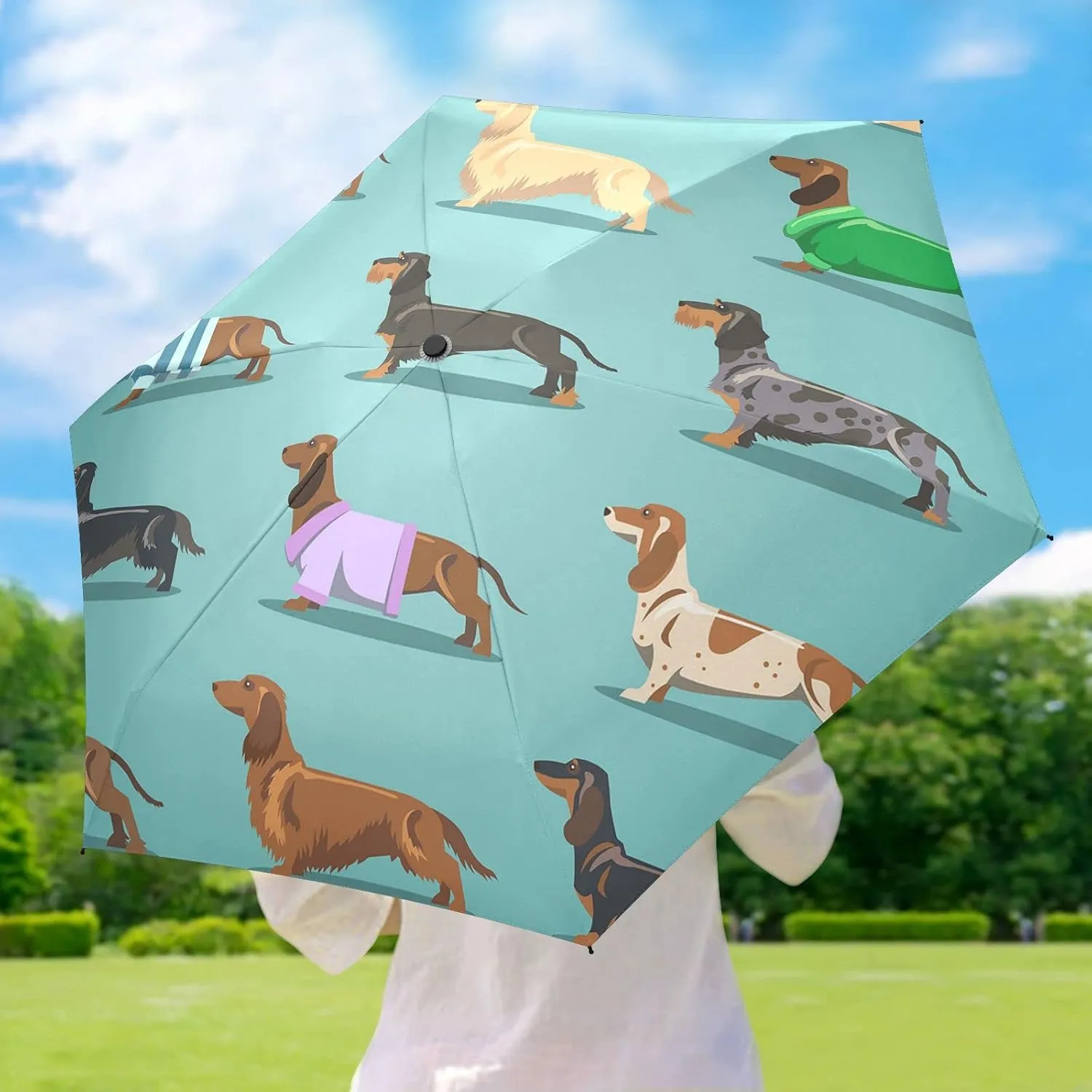 Small Mini Anti-UV Compact Travel Umbrella, 5 Folding Ultra-Light Umbrella, 6 Ribs Pocket Windproof Foldable Vinyl Parasol
