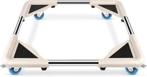 SPACECARE Mobile Roller with 4 Locking Wheels - Adjustable Furniture Dolly Washing Machine Stand Refrigerator Base Moving Cart