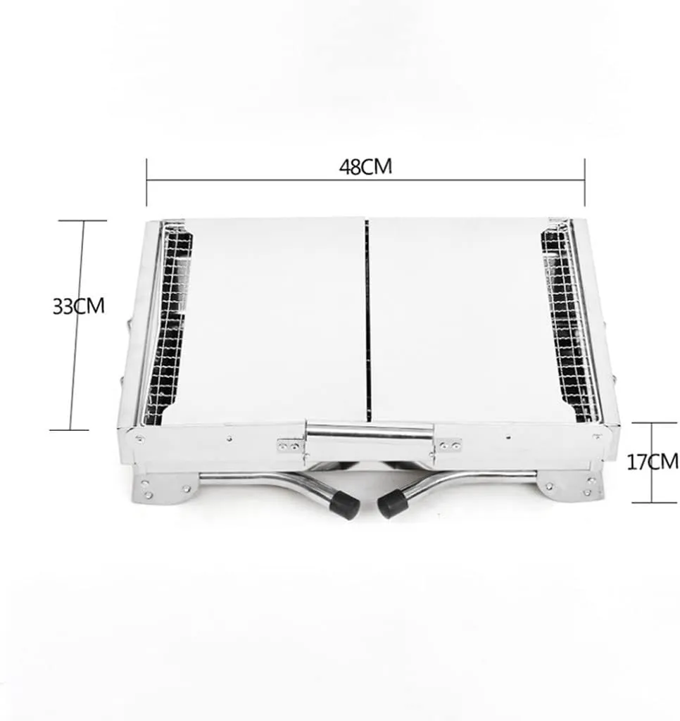 Stainless Steel Grill Camping Outdoor Korean Grill Stand Folding Grill Camping Portable Cooking Grill Tool