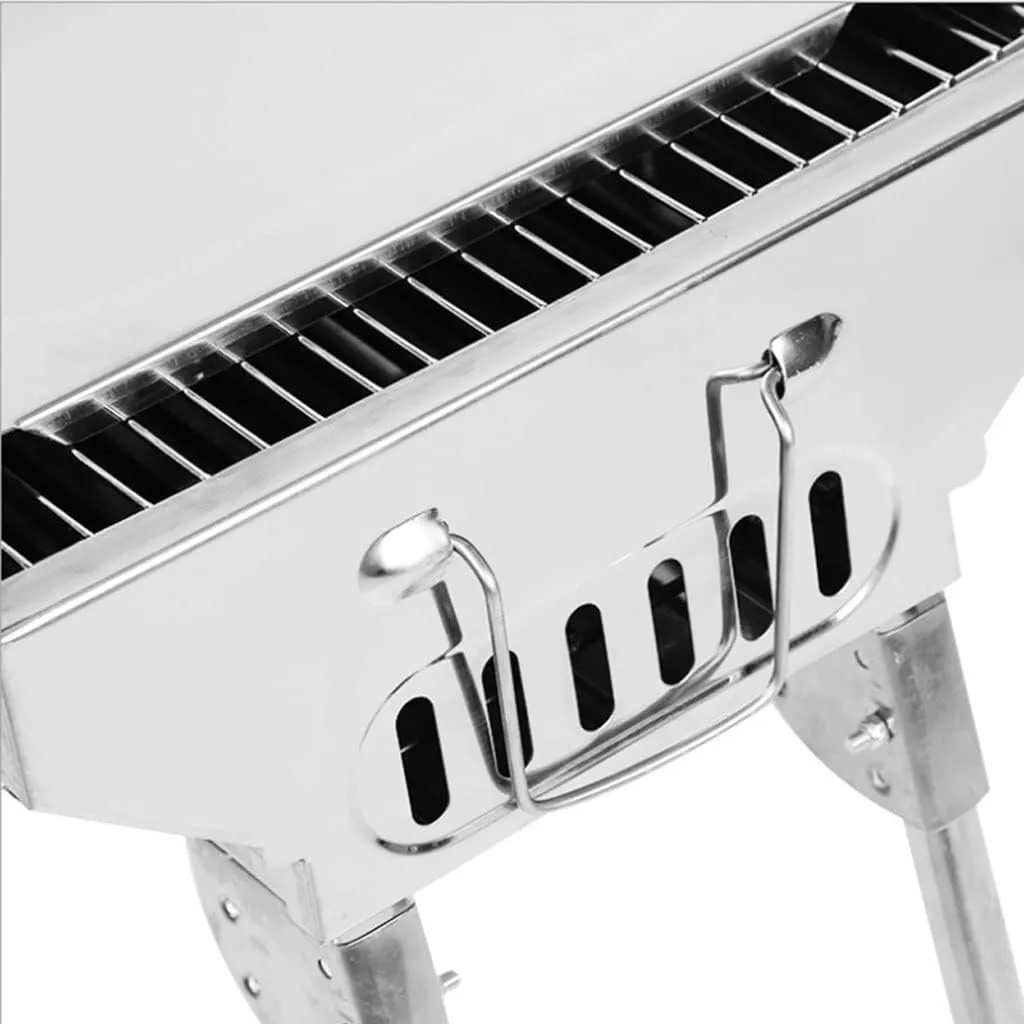Stainless Steel Grill Camping Outdoor Korean Grill Stand Folding Grill Camping Portable Cooking Grill Tool