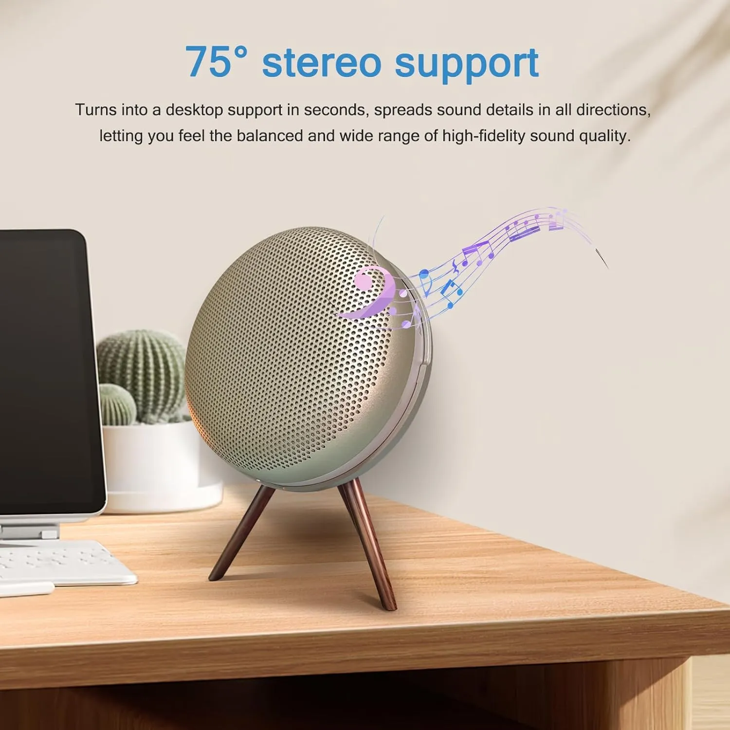 Stand for Bang & Olufsen Beoplay A1 2nd Gen/Beosound A1 Wireless Bluetooth Speaker, Desktop Kickstand Holder(Gold)