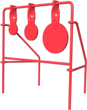 Steel Target Stand, Spinner Shooting Target Foldable Durable Steel Construction Air Strike Outdoor Enhanced Shooting Practice, with 3 Visible Floating Targets & 15-Pack Paper Targets