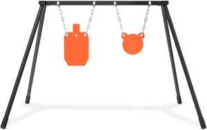 Steel Target Stand System - Target Stand and 3/8” Thick AR500 Steel Targets - Sturdy and Highly Stable, Suitable for Outdoor Shooting Practice and Entertainment