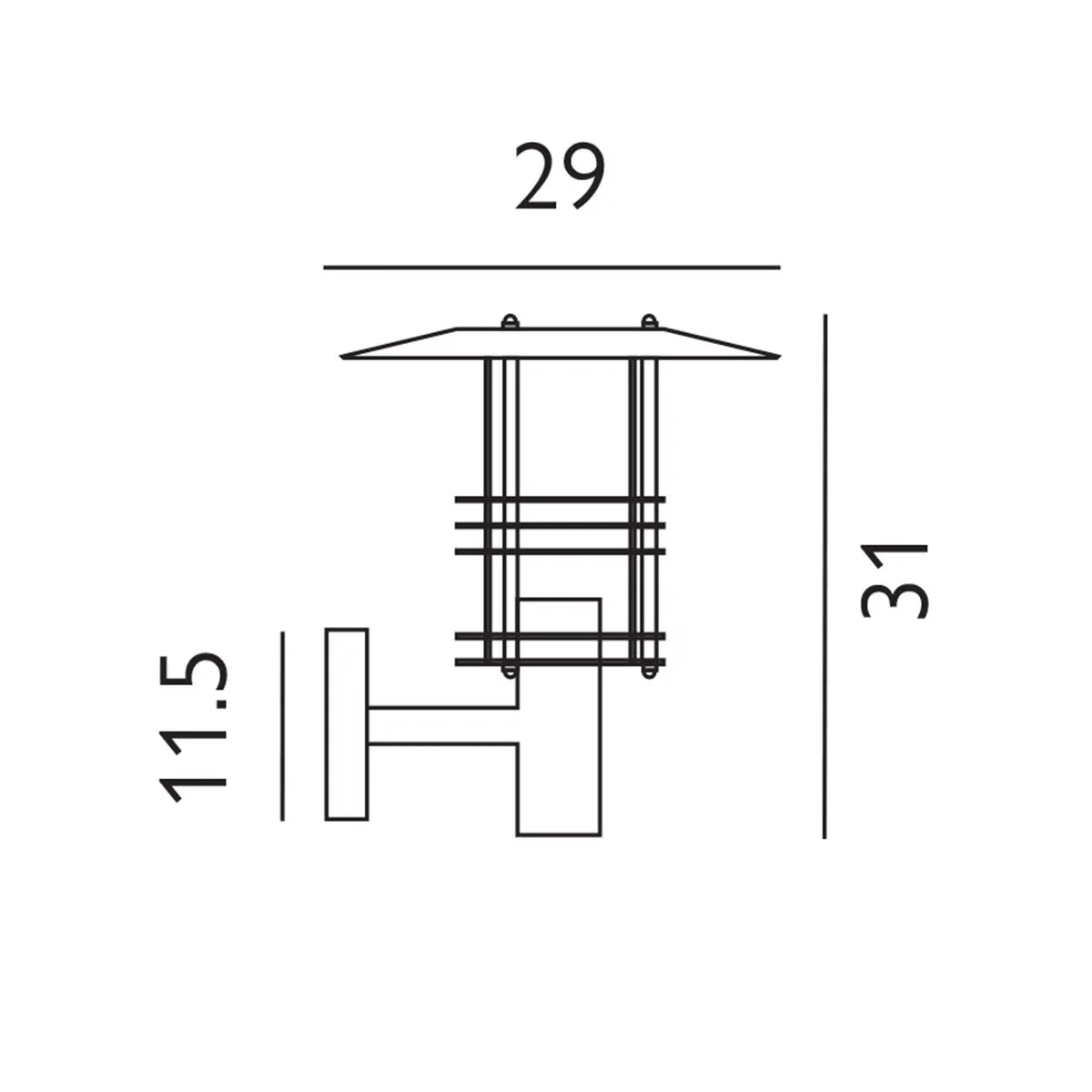 Stockholm 1 Light Wall Lantern - Galvanised | Galvanised