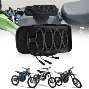 Storage Bag For Sur-ron LBX/Segway Talaria Sting R MX4 MX3, Dirt Bike Front Frame Bag Arm Strap Bag Battery Cover Bag for Mobile Phone, Card, Earphone, Black