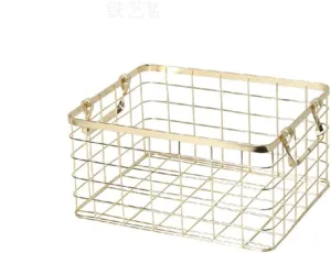 Storage Basket Metal Magazine Newspapers Bottle Holder Bathroom Organizer Tools Home(Gray)