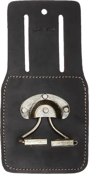 Style n Craft Spring-Loaded Swivel Hammer Holder, Full-Grain Oiled Leather Hatchet Holder, Compatible with All Types of Hammers and Hatchets, Dark Brown (74440)