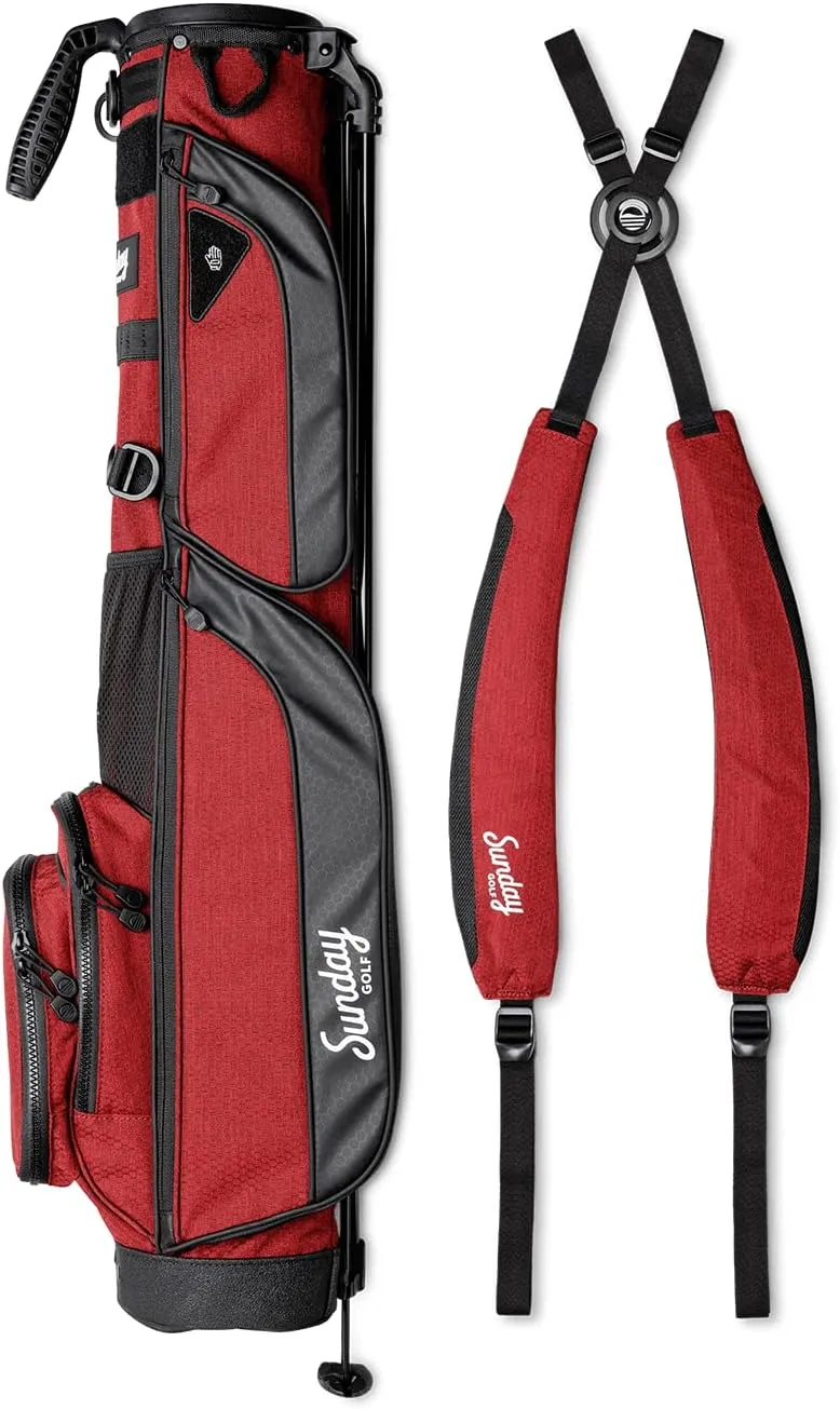 Sunday Golf Loma XL Bag - Lightweight Sunday Golf Bag with Strap and Stand – Easy to Carry Pitch n Putt Golf Bag – Golf Stand Bag for The Driving Range, Par 3 and Executive Courses, 3.4 pounds