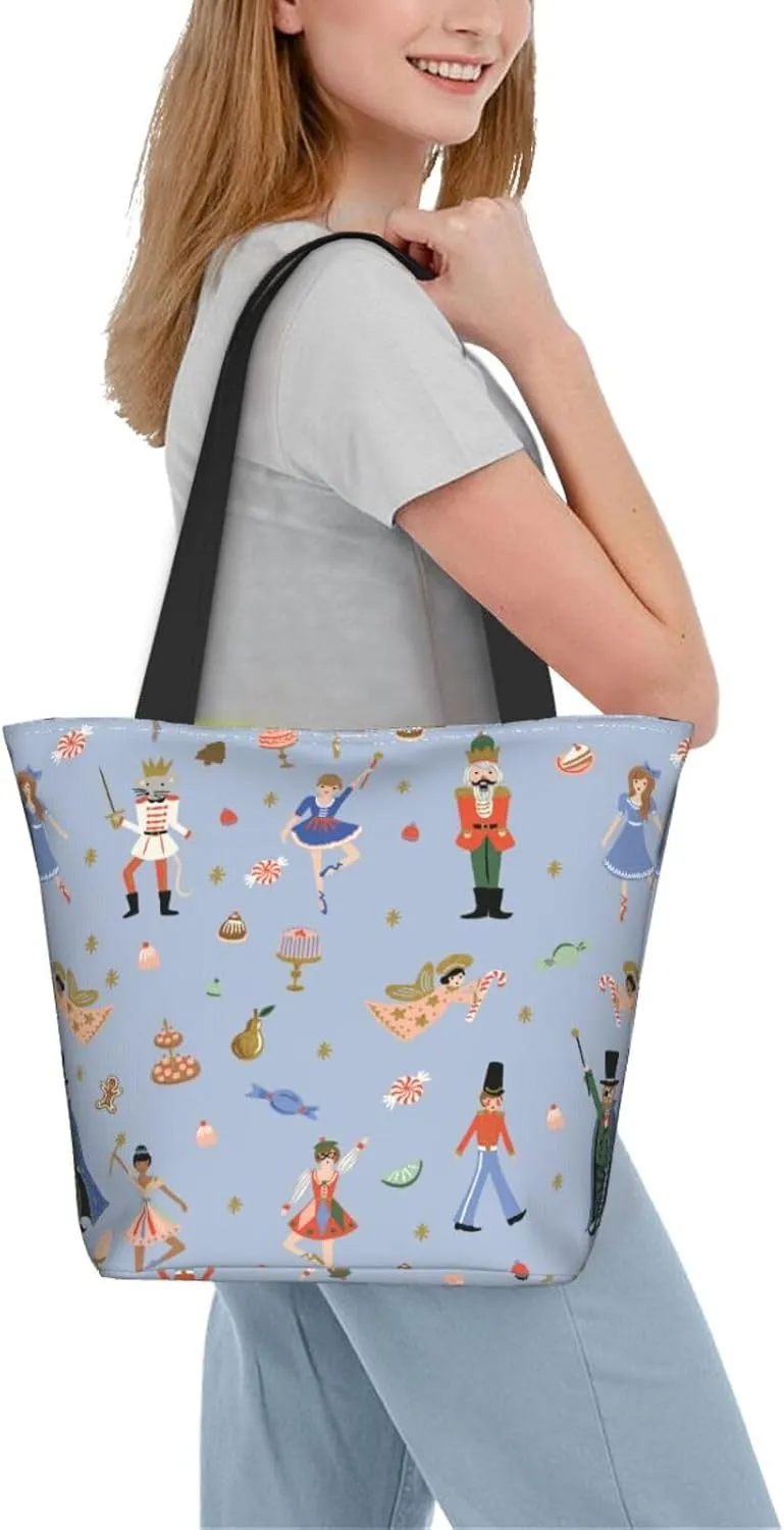 Sunflower American Flag Tote Bag For Women Lightweight Shoulder Bags Shopping Handbags With Zipper