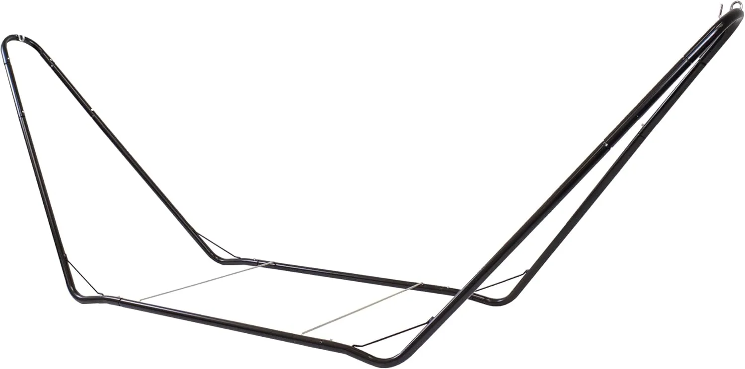 Sunnydaze 10-Foot Portable Steel Hammock Stand - for Camping and Spreader Bar Hammocks - 330-Pound Capacity - Black