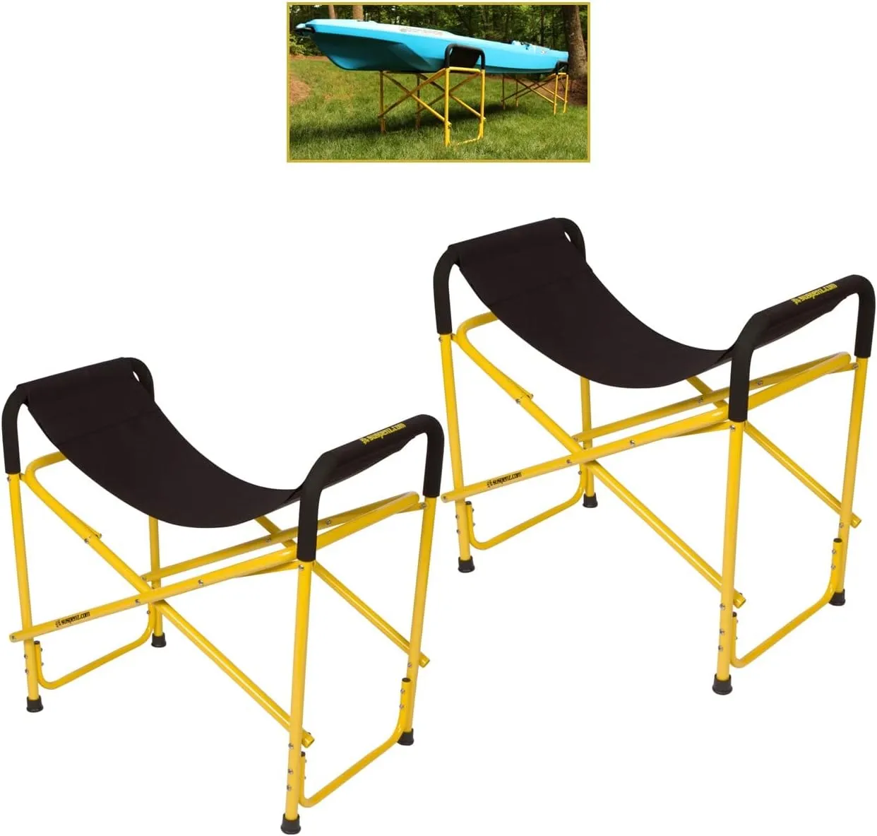 Suspenz Kayak Canoe Stands Foldable, Portable, Big Catch Super Duty Work Stations with Slings, Model (55-0130)