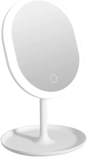 Tabletop Mirror Standing Mirror with Pedestal for Makeup,Swivel Cosmetic Mirror,Light Up Mirror