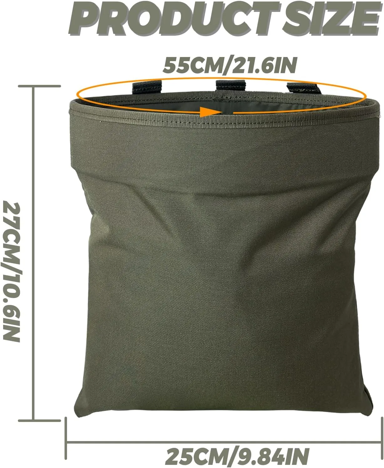 Tactical Bag for Foraging Airsoft Lightweight Molle Roll up Dump Pouch 500D Nylon Collection Pouch Mag Pouch Accessory Bag for Paintball Softair Hiking