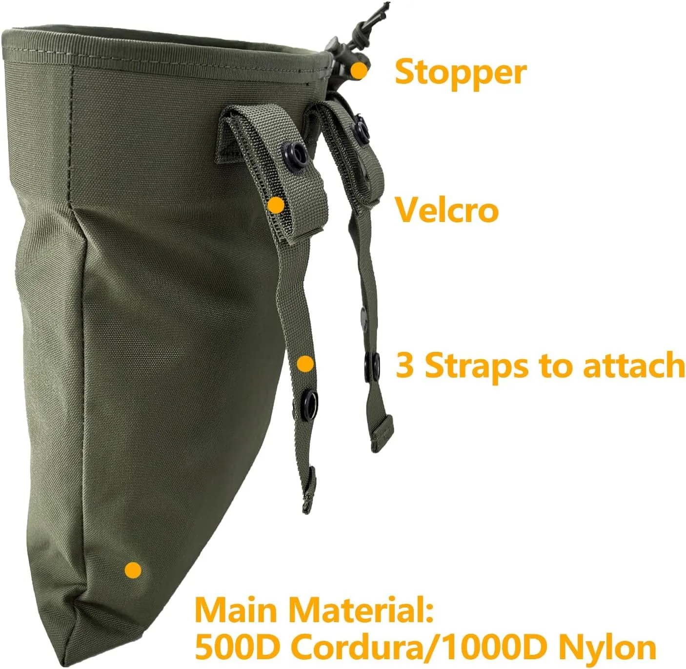 Tactical Bag for Foraging Airsoft Lightweight Molle Roll up Dump Pouch 500D Nylon Collection Pouch Mag Pouch Accessory Bag for Paintball Softair Hiking