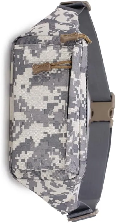 Tactical Waist Bag Multifunctional Shoulder Crossbody Large Fanny Pack Men Women Wallets for Work Travel Fishing (Grey)