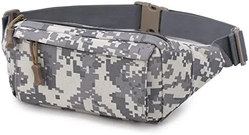 Tactical Waist Bag Multifunctional Shoulder Crossbody Large Fanny Pack Men Women Wallets for Work Travel Fishing (Grey)