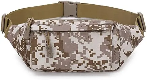 Tactical Waist Bag Multifunctional Shoulder Crossbody Large Fanny Pack Men Women Wallets for Work Travel Fishing (Yellow-A)