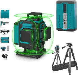 Takamine 16 Lines Laser Level Set with Tripod and an Extra Battery