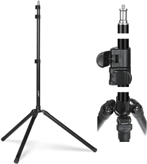 TARION Reverse Folding Light Stand - 6.6ft Studio Lighting Stand Aluminum Photographic Tripod Stand Foldable Lightweight with Carry Bag for Flash Reflector Umbrella Softbox Ring Light Backdrop FLS-20T