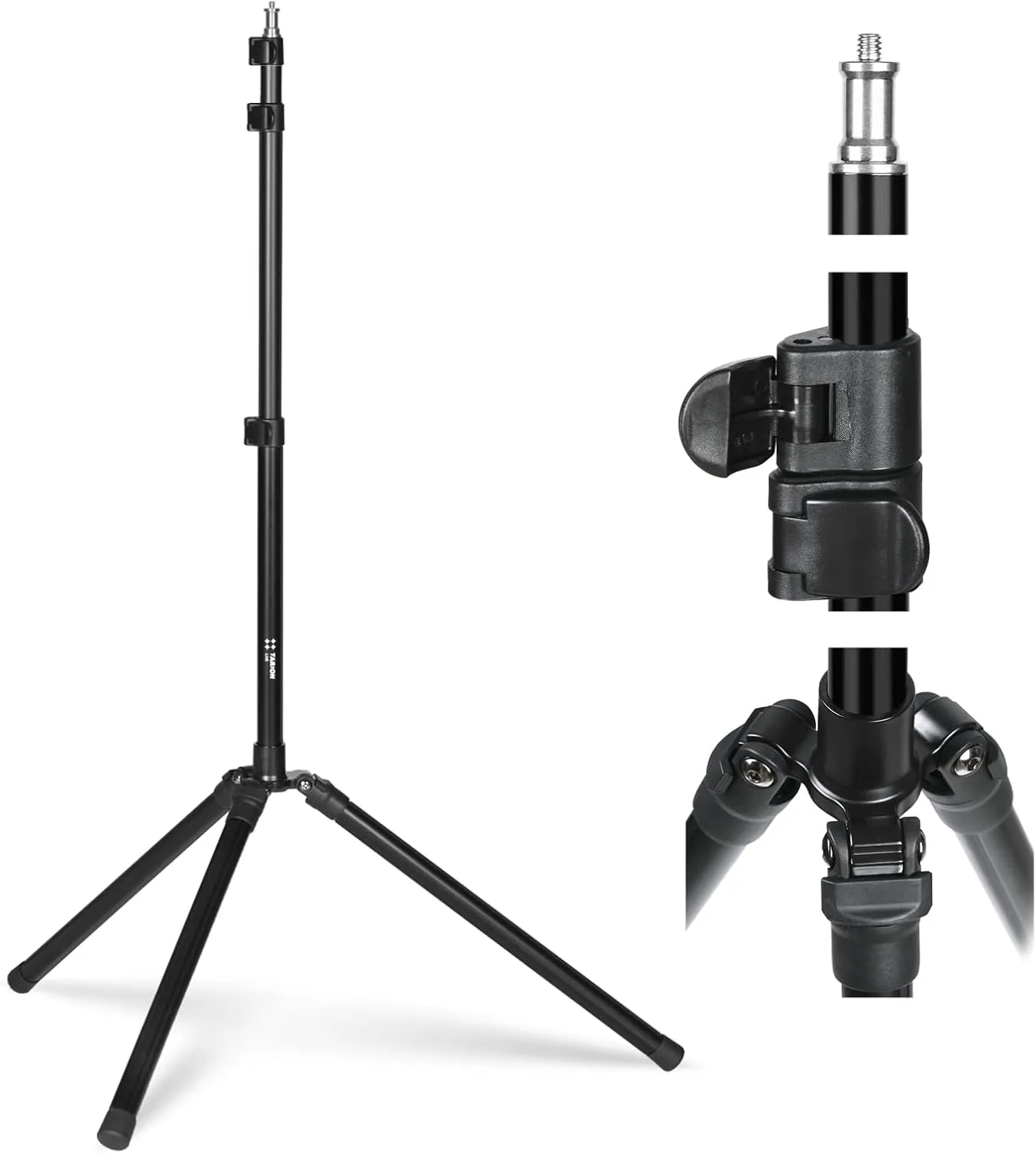 TARION Reverse Folding Light Stand - 6.6ft Studio Lighting Stand Aluminum Photographic Tripod Stand Foldable Lightweight with Carry Bag for Flash Reflector Umbrella Softbox Ring Light Backdrop FLS-20T