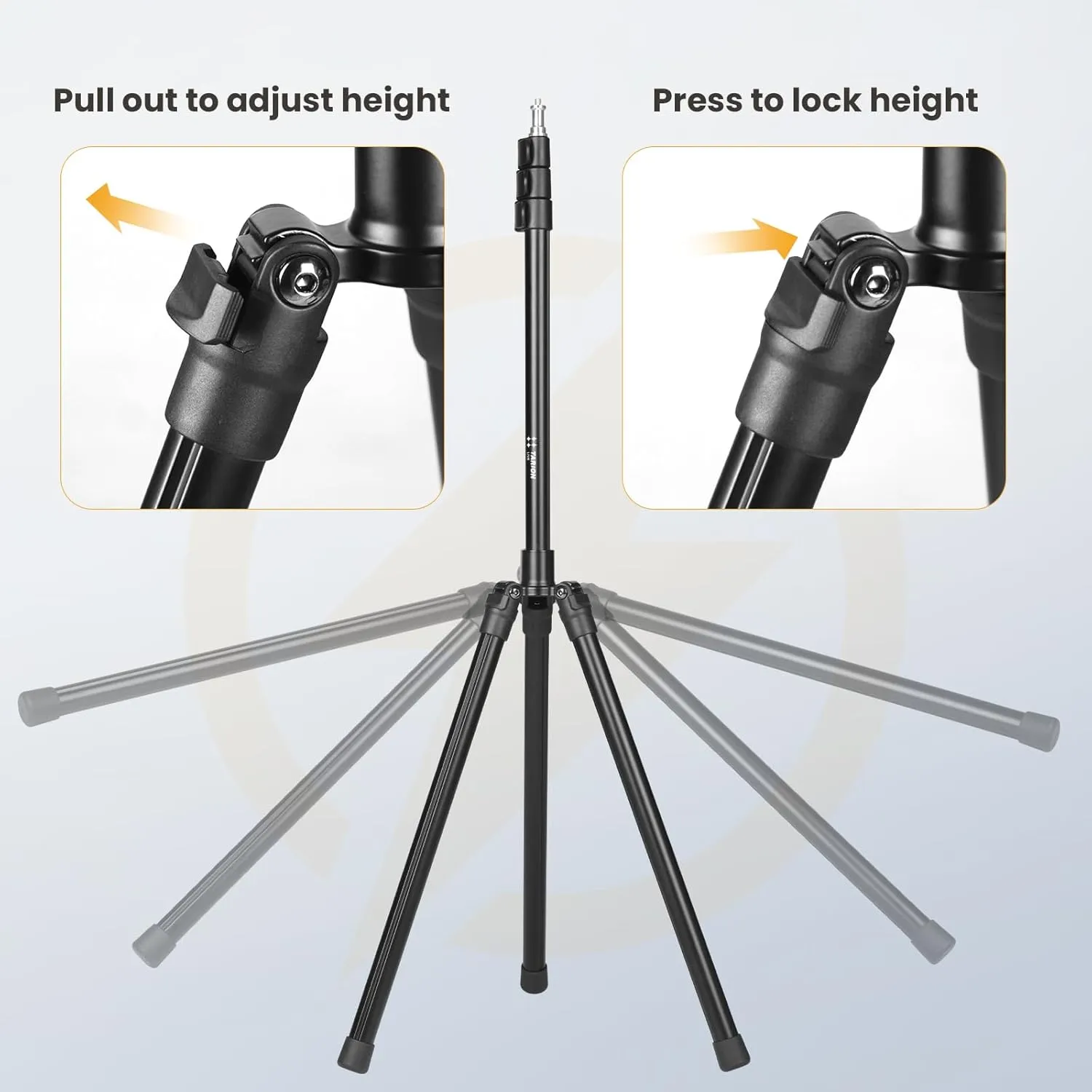 TARION Reverse Folding Light Stand - 6.6ft Studio Lighting Stand Aluminum Photographic Tripod Stand Foldable Lightweight with Carry Bag for Flash Reflector Umbrella Softbox Ring Light Backdrop FLS-20T