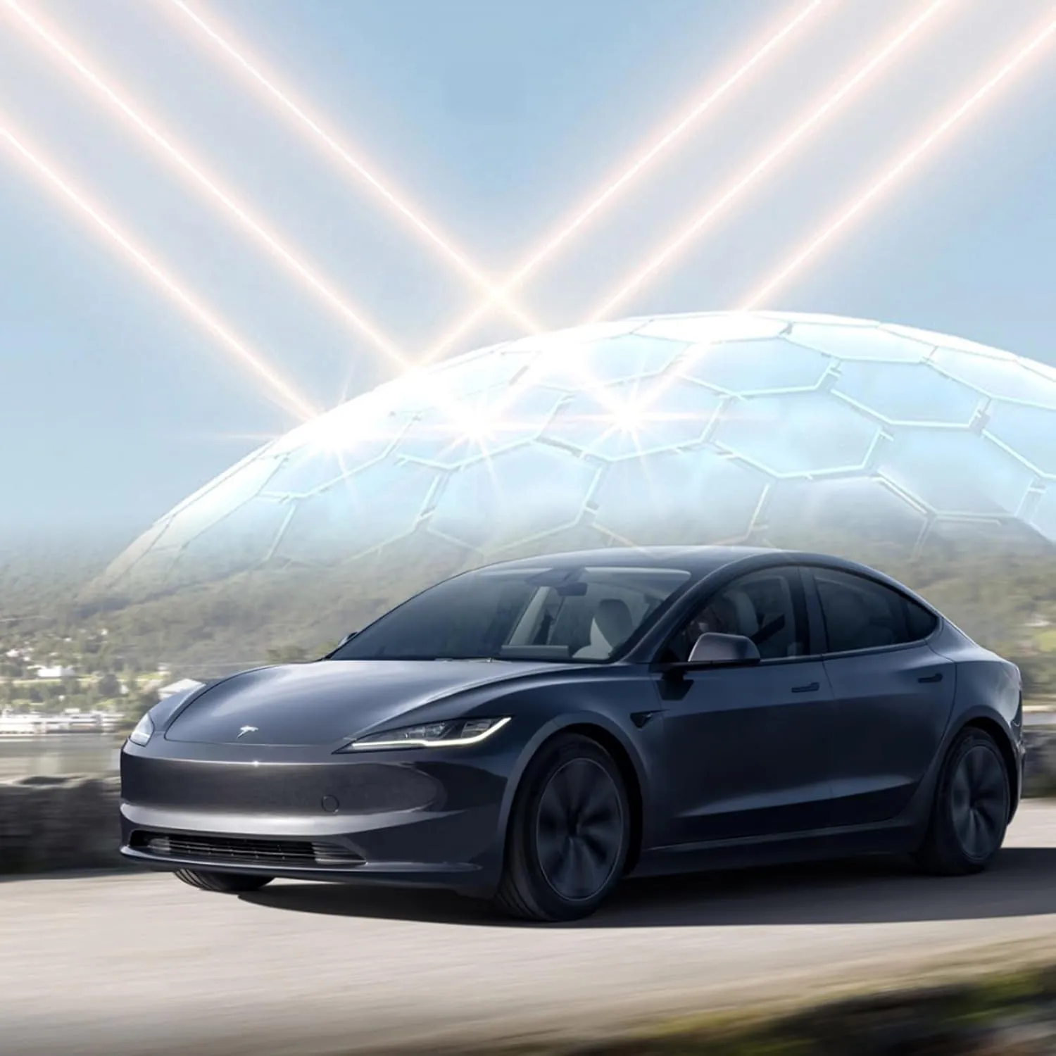 Tesla Model 3 Sunshade Roof, Foldable Split Design, Glass Roof Sunshades for Tesla Model 3 2024, UV Ray Protection Insulation Premium Accessories (for Model 3)