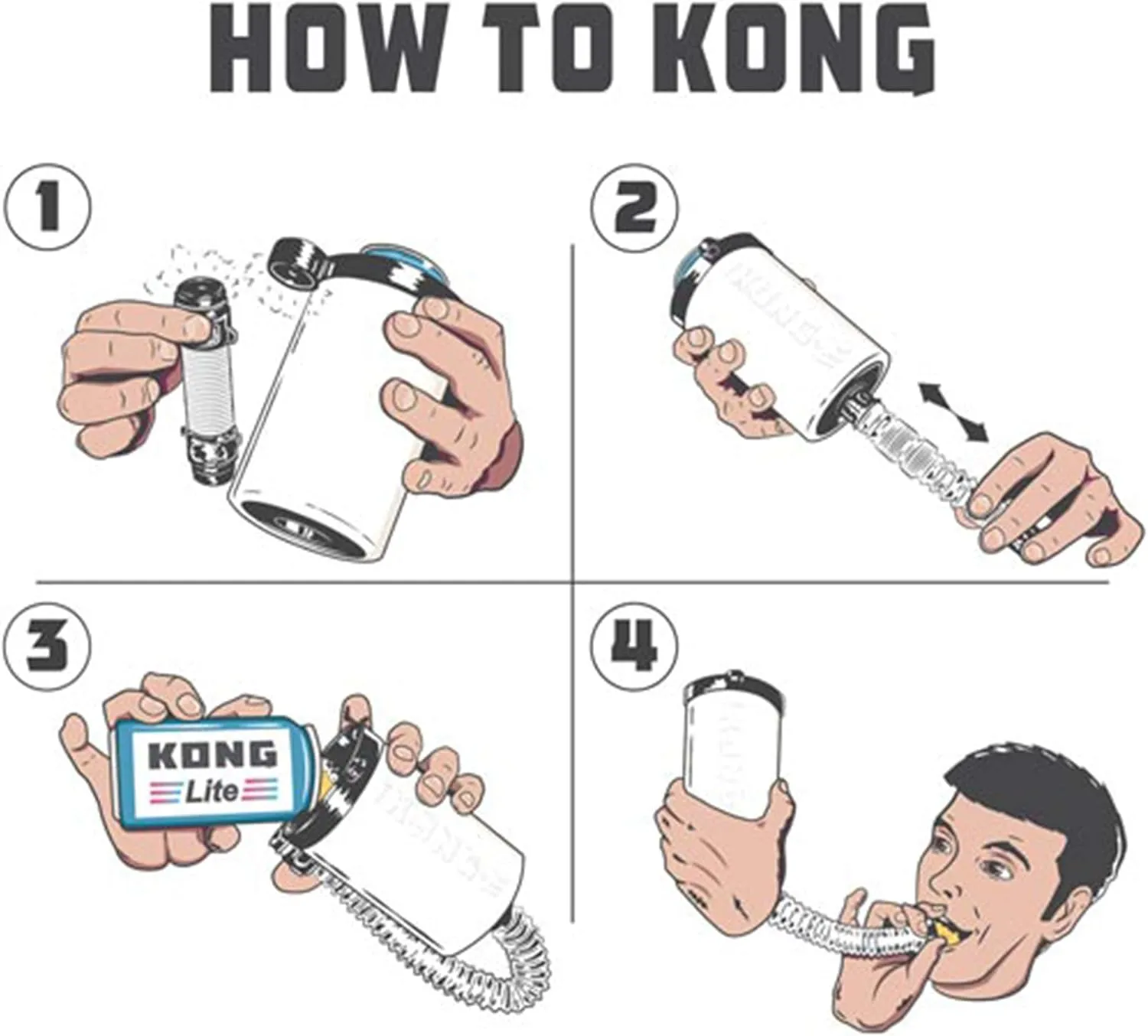 The Kong 2.0 - A Portable Can or Bottle Cooler/Cup With A Detachable, Expandable, Hose To Funnel Your Drink (Green)