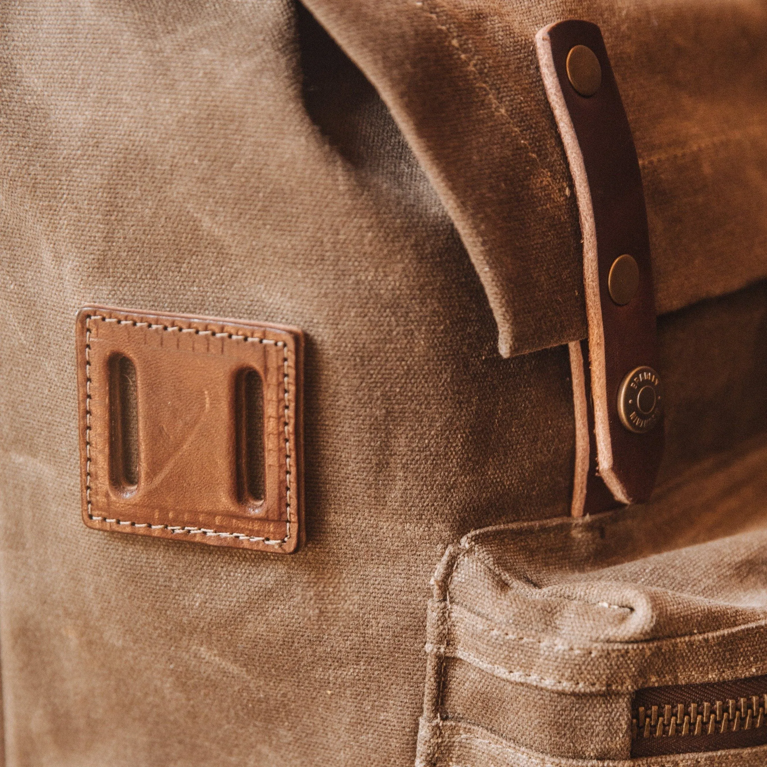 The Muir Pack Canvas Backpack | Vintage Wax Duck Canvas Backpack (Brown)