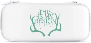 This is My Design Deer Hard Shell Travel Case with Rope 15 Game Card Pockets Compatible with Switch Protective