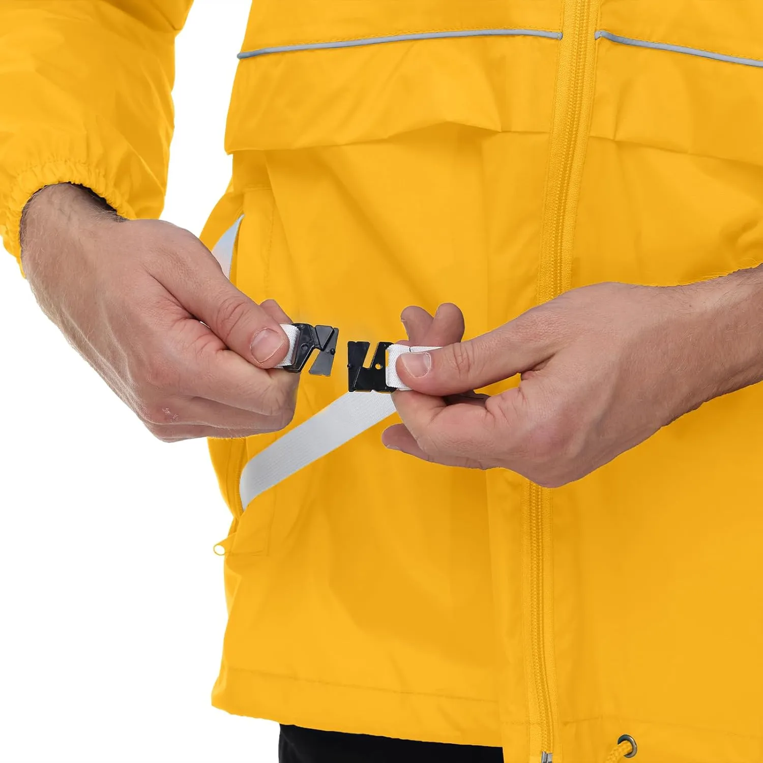 TIHEEN Men's Rain Jacket Cycling Running Jackets Waterproof Raincoat with Hood Windbreaker Hiking Jacket Rain Coat
