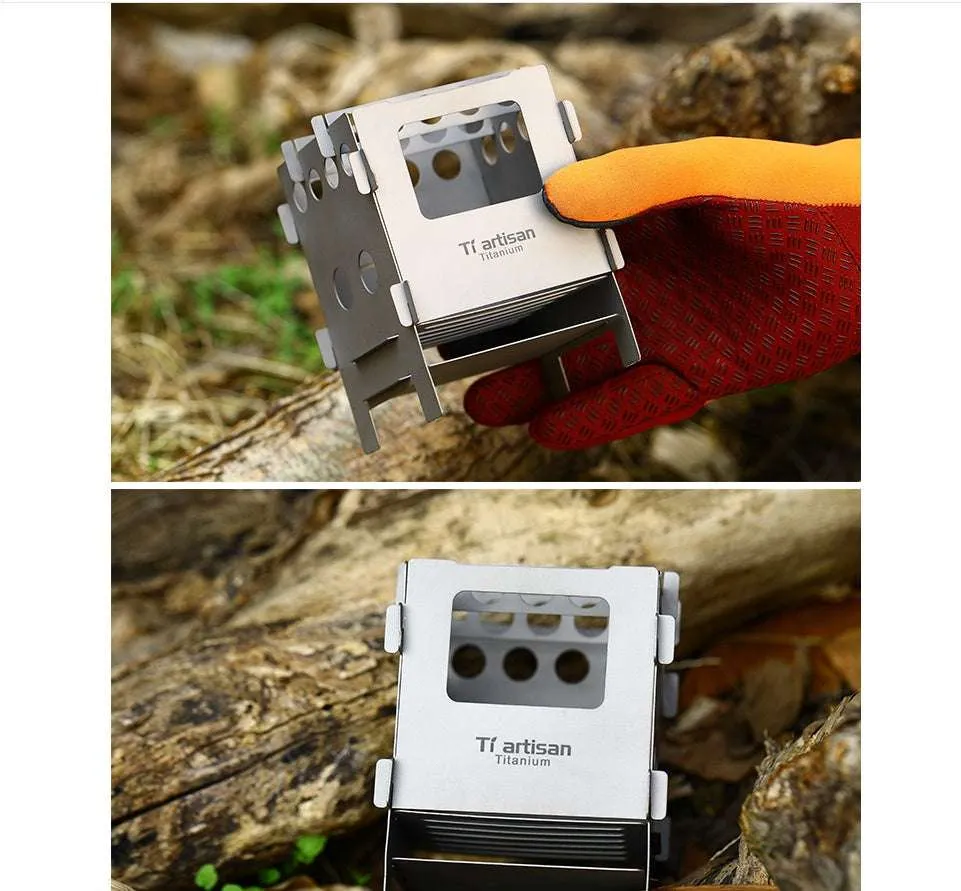 Titanium Foldable Wood Burning Stove