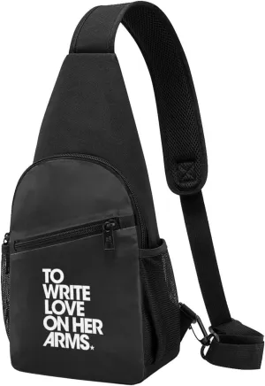 To Write Love On Her Arms Unisex Chest Bag Lightweight Crossbody Shoulder Bag Travel Pocket