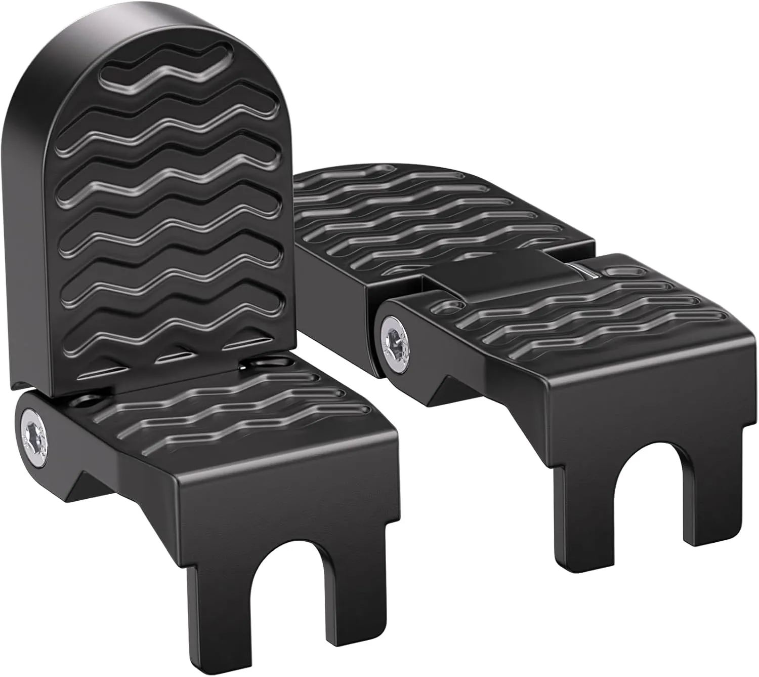 TOBWOLF 2PCS Bike Rear Pedals, Aluminium Bicycle Foot Peg, Non-Slip Ebike Foot Pegs for Passenger, Folding Rear Bicycle Footrest Pedals for E-Bike, Mountain Bike, Folding Bicycle