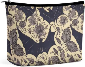 Toiletry Bag for Women Bat Print Cosmetic Bag Portable Capacity Travel Makeup Bags with Zipper Lightweight Cute Beauty Makeup Organizer for Traveling, Accessories, Essentials