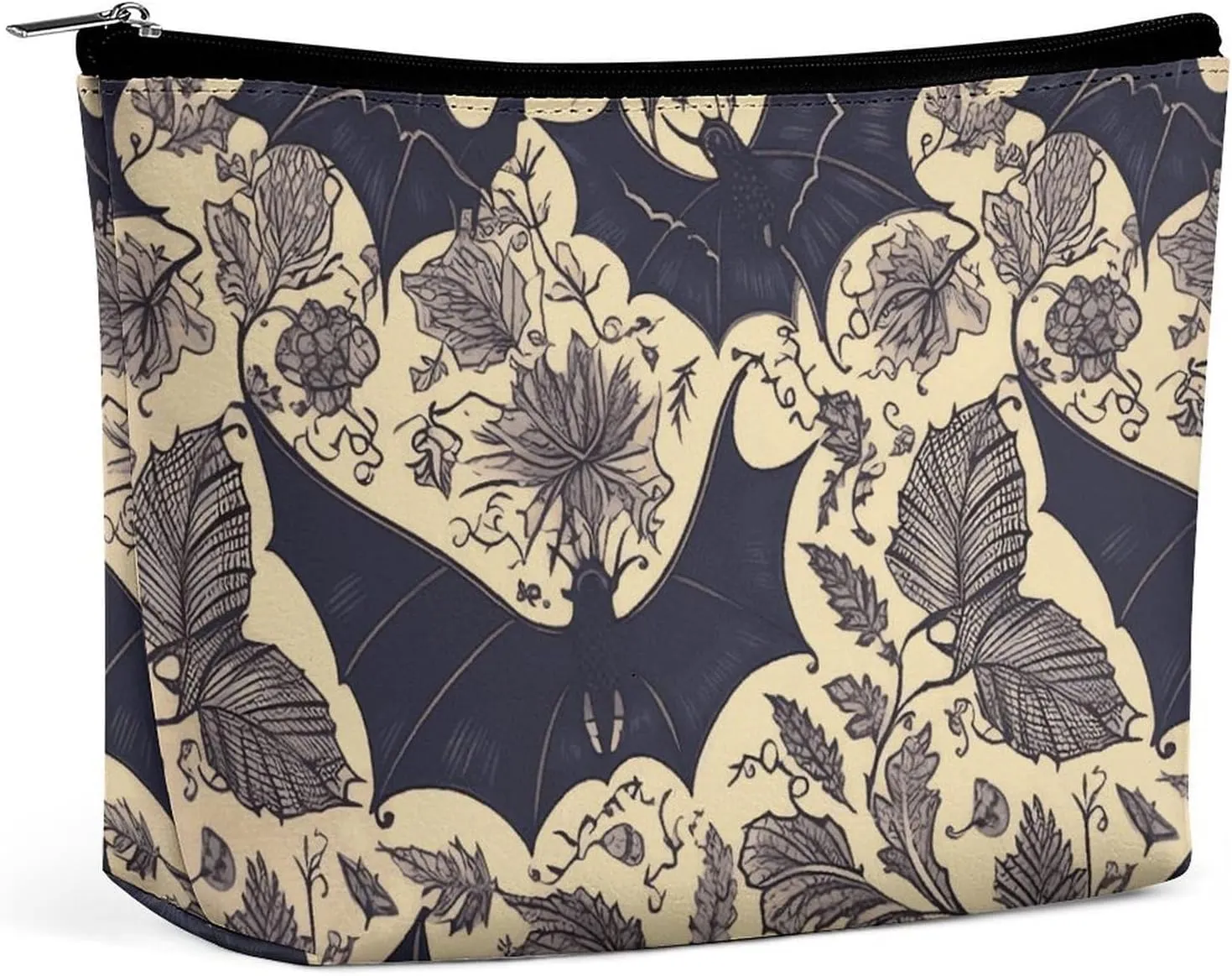 Toiletry Bag for Women Bat Print Cosmetic Bag Portable Capacity Travel Makeup Bags with Zipper Lightweight Cute Beauty Makeup Organizer for Traveling, Accessories, Essentials