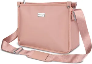 TOPDesign Lightweight Women Crossbody Bag, Shoulder Purse with Multiple Pockets, Triple Zip Handbag with Shoulder Strap