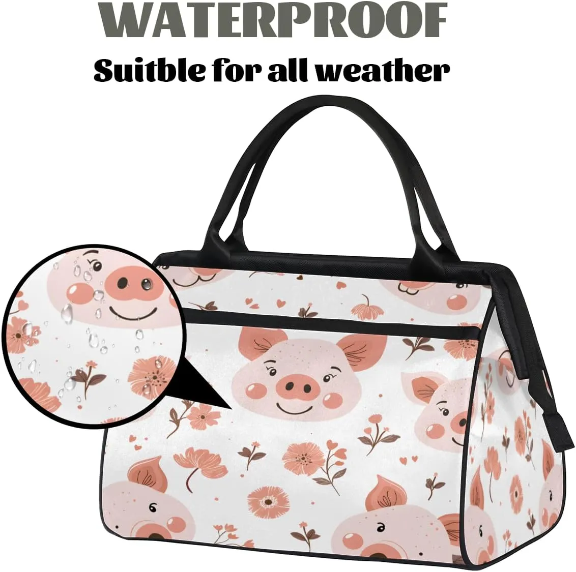 Tote Bag for Women, Lightweight Tote Bag with Zipper, Large Shoulder Bag Handbag for Travel, Work