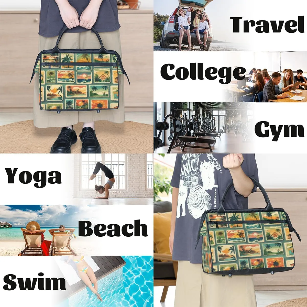 Tote Bag for Women, Lightweight Tote Bag with Zipper, Large Shoulder Bag Handbag for Travel, Work