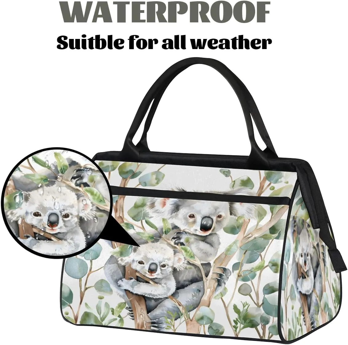 Tote Bag for Women with Zipper, Lightweight Travel Tote Bag Large Shoulder Bag Handbag for Work, Gym