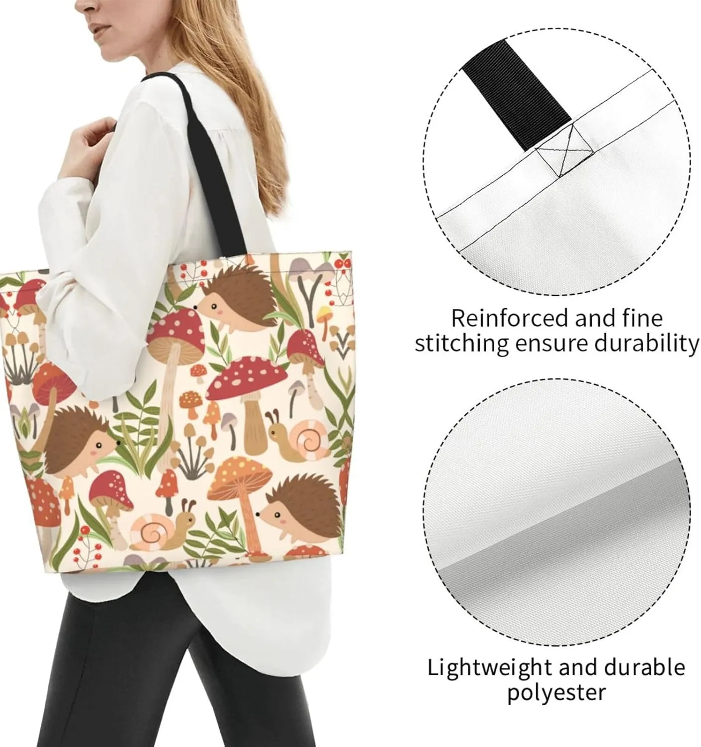 Tote Shoulder Bag Large Durable Handbag Lightweight Stylish for Daily Use-19.7x15.7x5.9 Inch