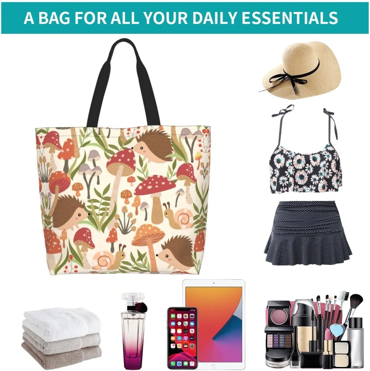 Tote Shoulder Bag Large Durable Handbag Lightweight Stylish for Daily Use-19.7x15.7x5.9 Inch