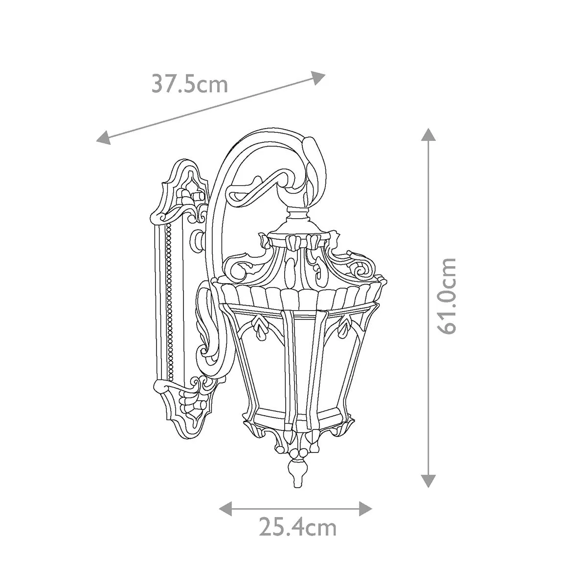 Tournai 2 Light Large Wall Lantern | Londonderry