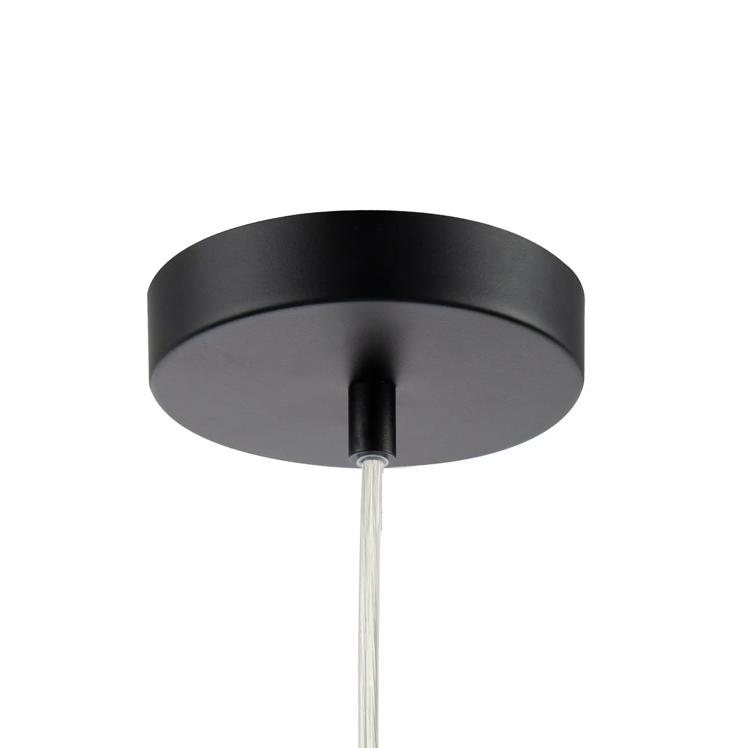 Traditional Vintage Lantern Pendant Light in Matte Black with Glass Shade