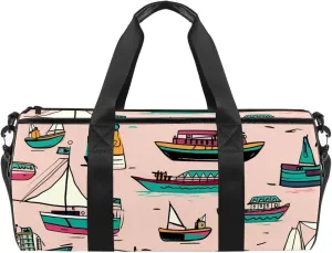Travel Bag,Mens Gym Bag,Womens Gym Bag,Boats Ships Ocean,Sports Bag